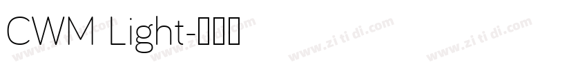 CWM Light字体转换